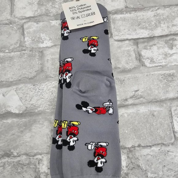 No Bad Days‎ Club Mickey Mouse Socks Woven New - Picture 1 of 7